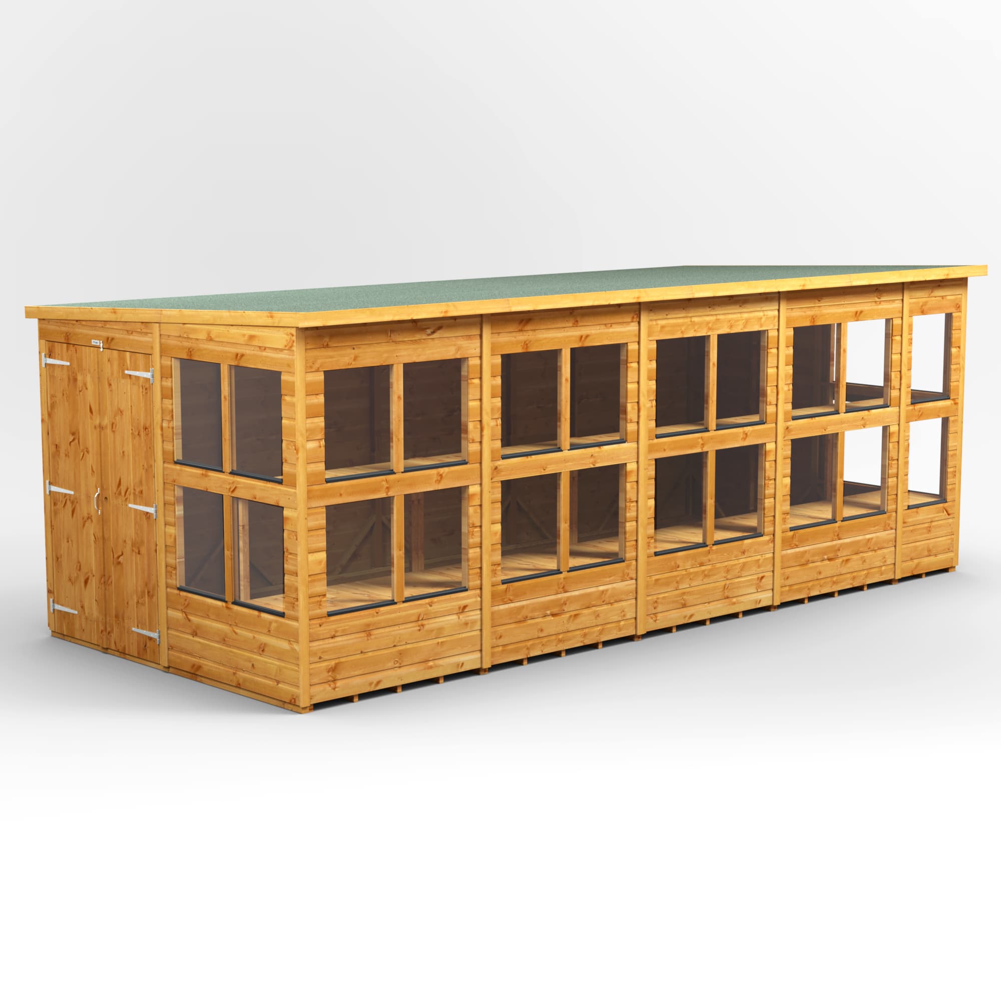 18 x 8 Power Pent Double Door Potting Shed