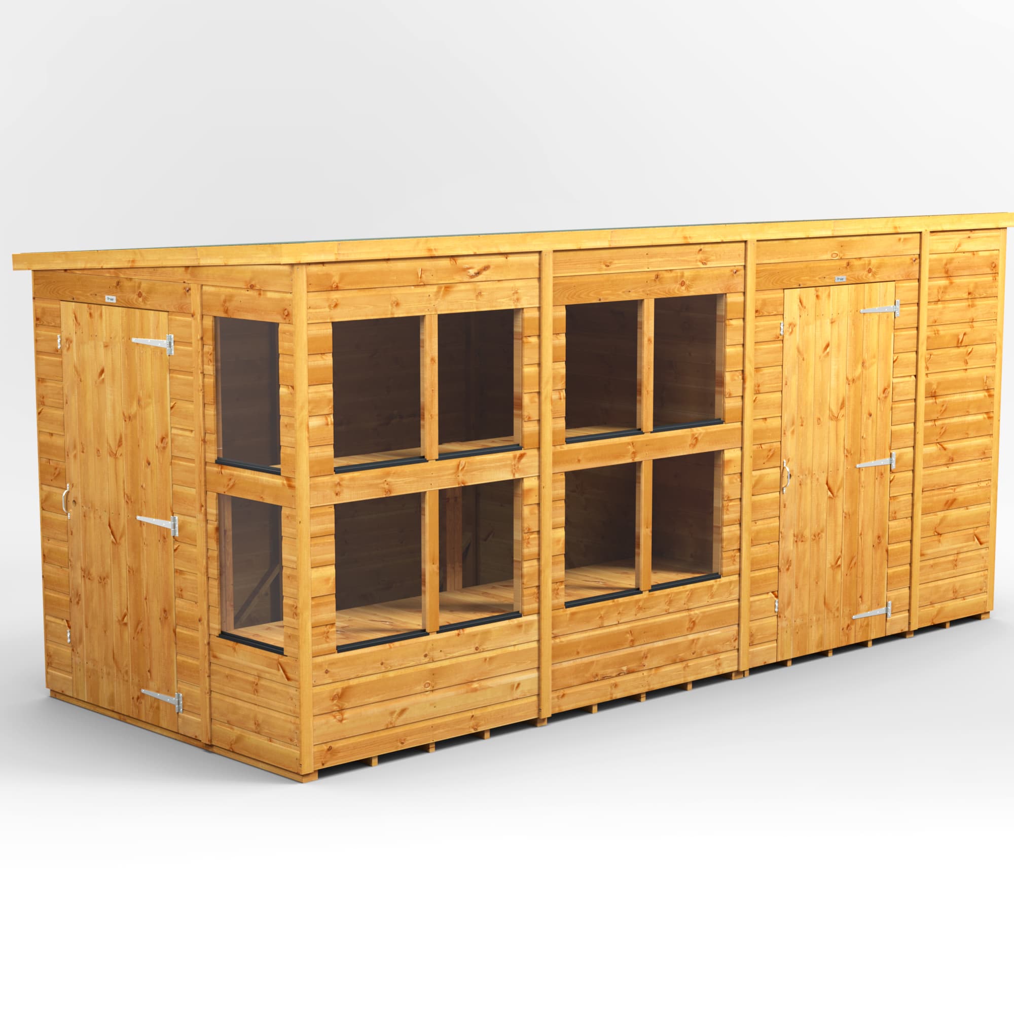 14 x 6 Power Pent Potting Shed With 6ft Side Store