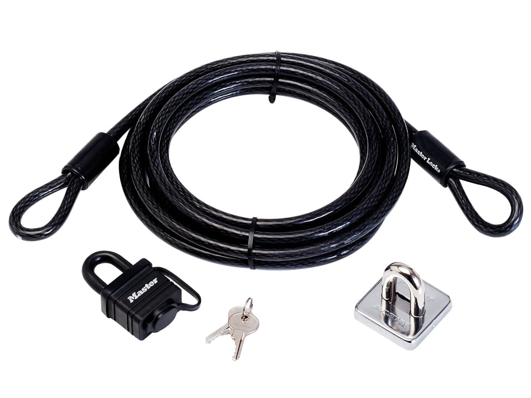 Master Lock Garden Security Kit with Lock Anchor & Cable 4.5m 8271EURDAT