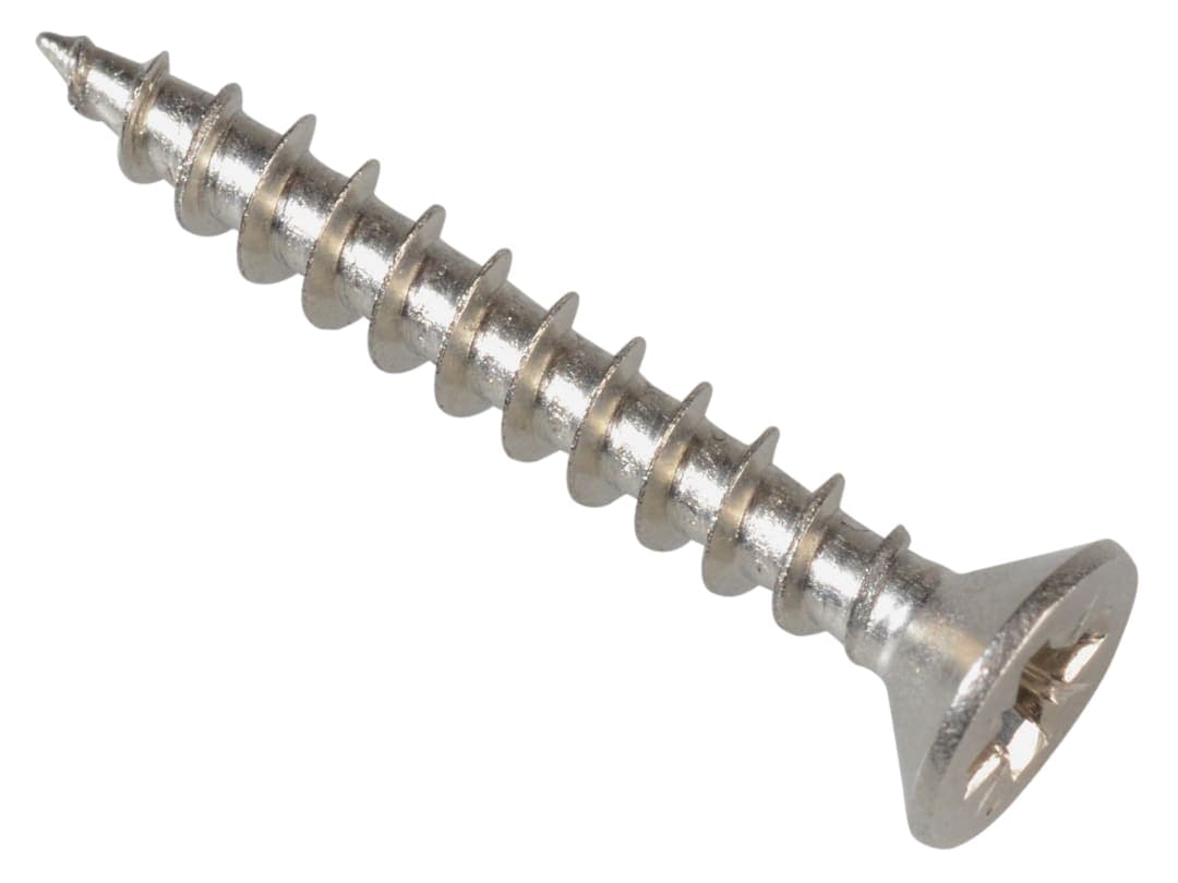 ForgeFix Multi-Purpose Pozi Compatible Screw CSK ST S/Steel 3.5 x 25mm Box 200 POZI3525SS