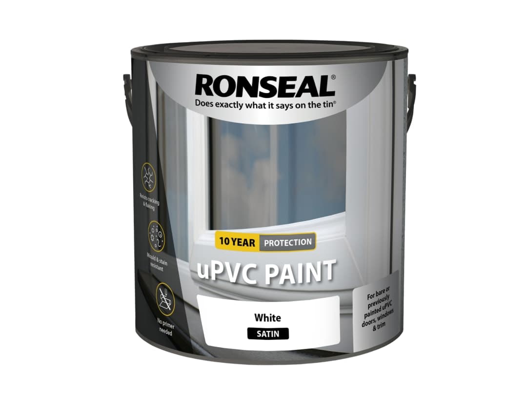 Ronseal uPVC Paint White Satin 2.5 litre 39394