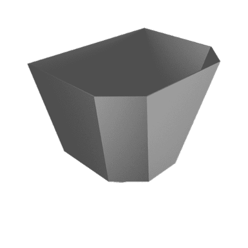 Aluminium Round Swaged Saturn Large Hopper - 63mm PPC Finish Anthracite Grey (7016 Matt)