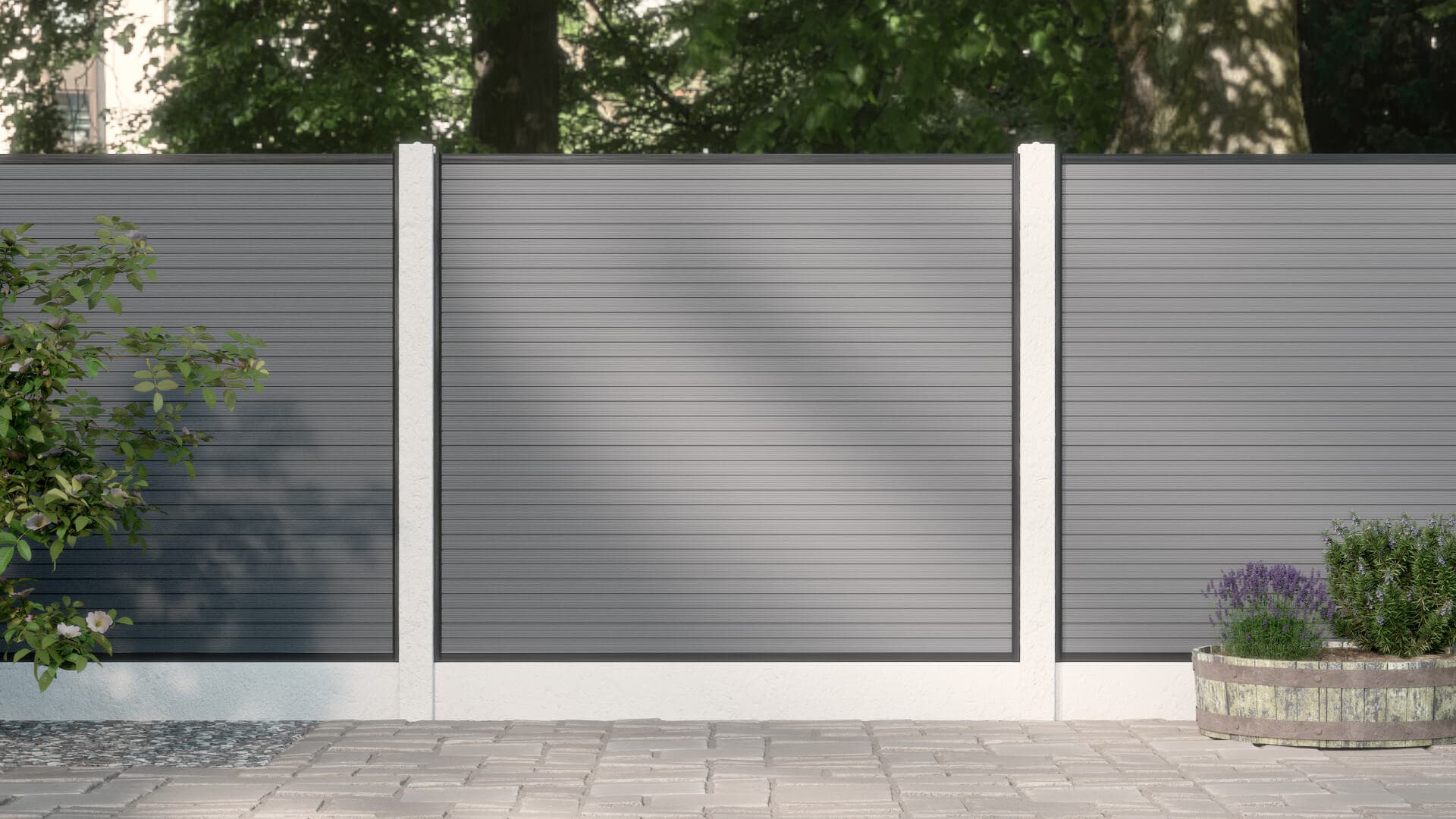 1.5m Stone Composite Fencing