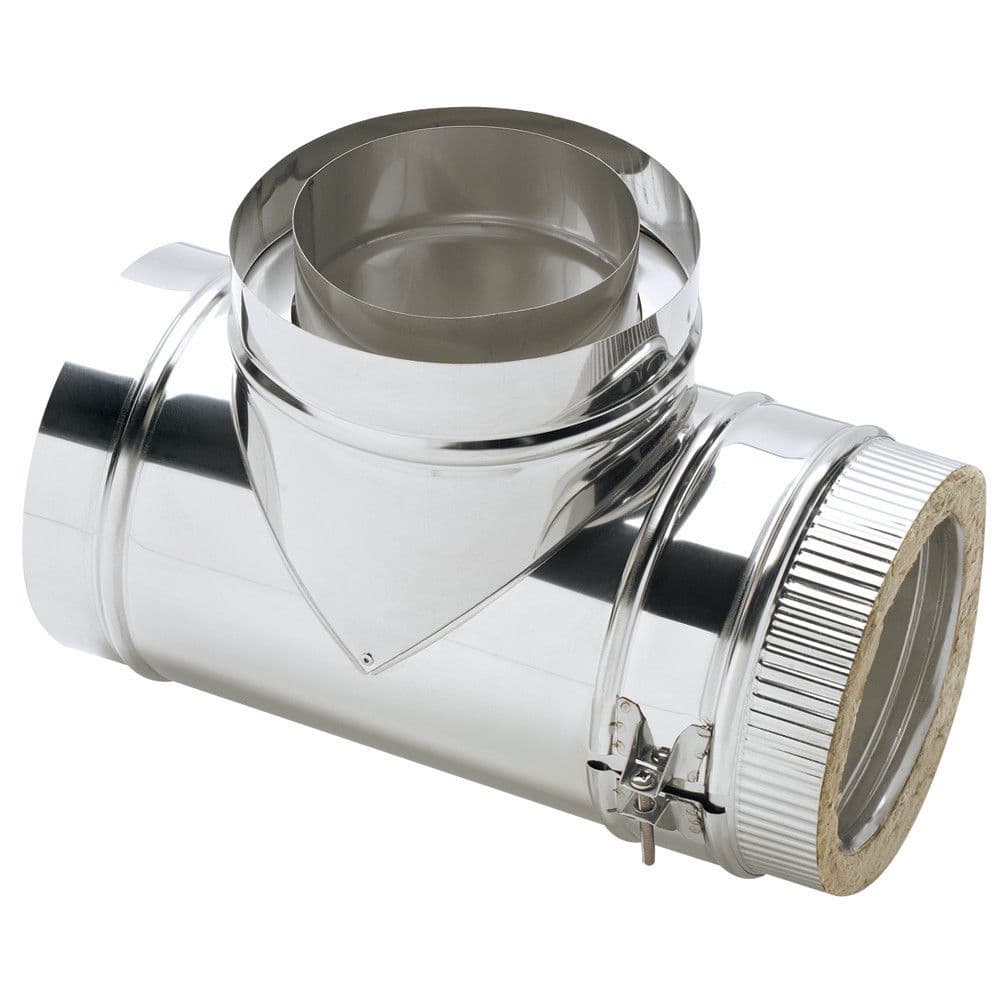 Clarke 6911263 6 Stainless Steel Twin Wall Flue 90 Tee (N)