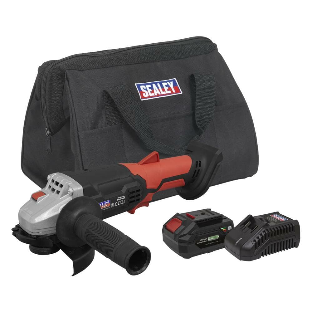 Sealey CP20VAGBKIT1 Cordless Angle Grinder Kit Ø115Mm 20V 4Ah Sv20 Series