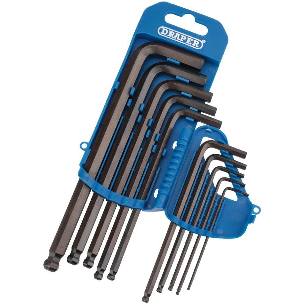 Draper 33694 Metric Hexagon And Ball End Hexagon Key Set (10 Piece) per set