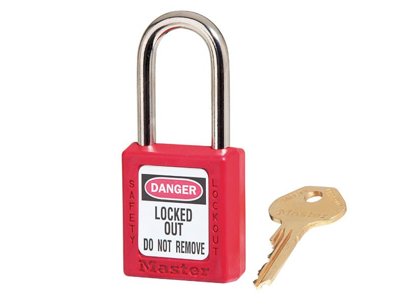 Master Lock 410RED Lockout Padlock – 38Mm Body & 6Mm Hardened Steel Shackle