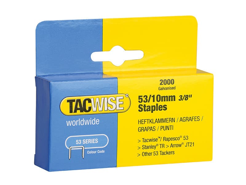 Tacwise 0336 53 Light-Duty Staples 10Mm (Type Jt21 A) (Pack 2000)