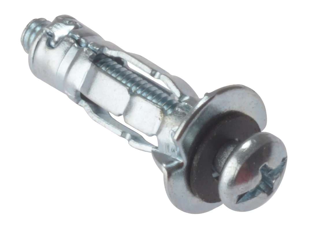 Fandf 10MCA652 Metal Cavity Anchors - Zinc Plated M6 X 52Mm (Bag Of 10)