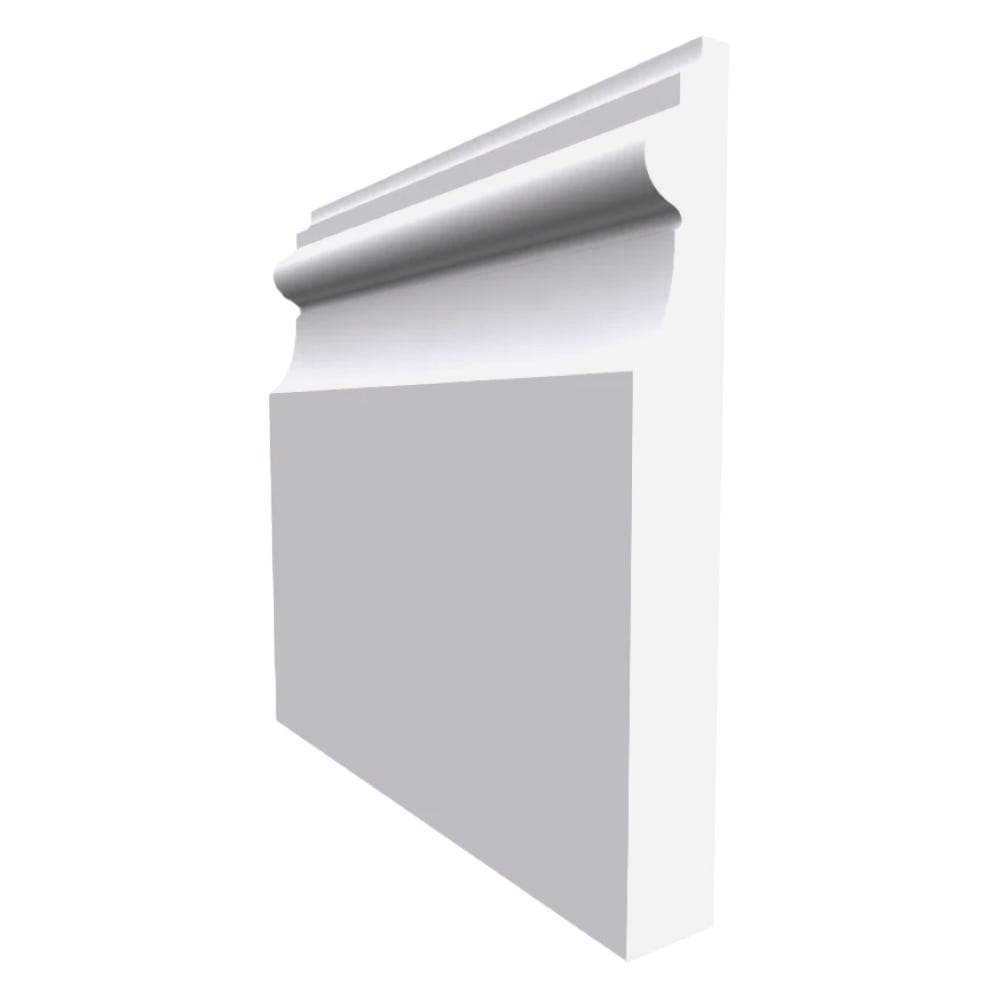 Royal B MDF Skirting Board White Primed 4200mm x 120mm x 18mm