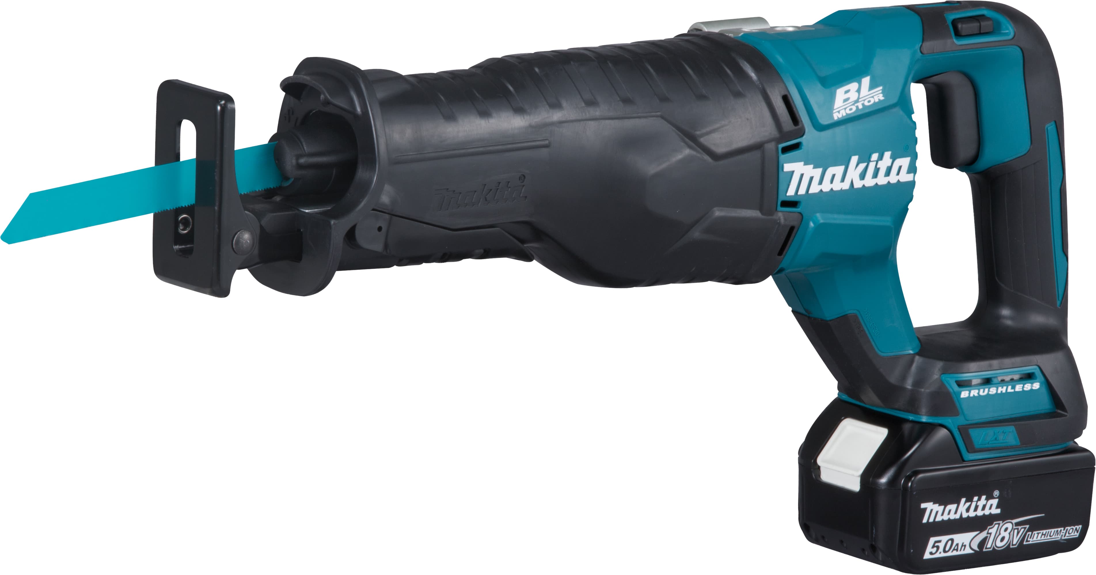 Makita LXT 18V Cordless Brushless Reciprocating Saw 2 X 5.0Ah Li-Ion Batteries DJR187RTE