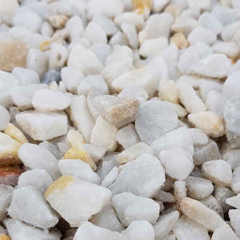 Polar White Marble Chippings Bulk bag