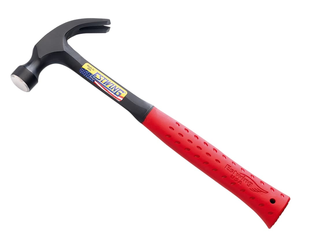 Estwing E3/20C Curved Claw Hammer - Red Vinyl Grip 560g (20oz) E3/20CREDSHIN