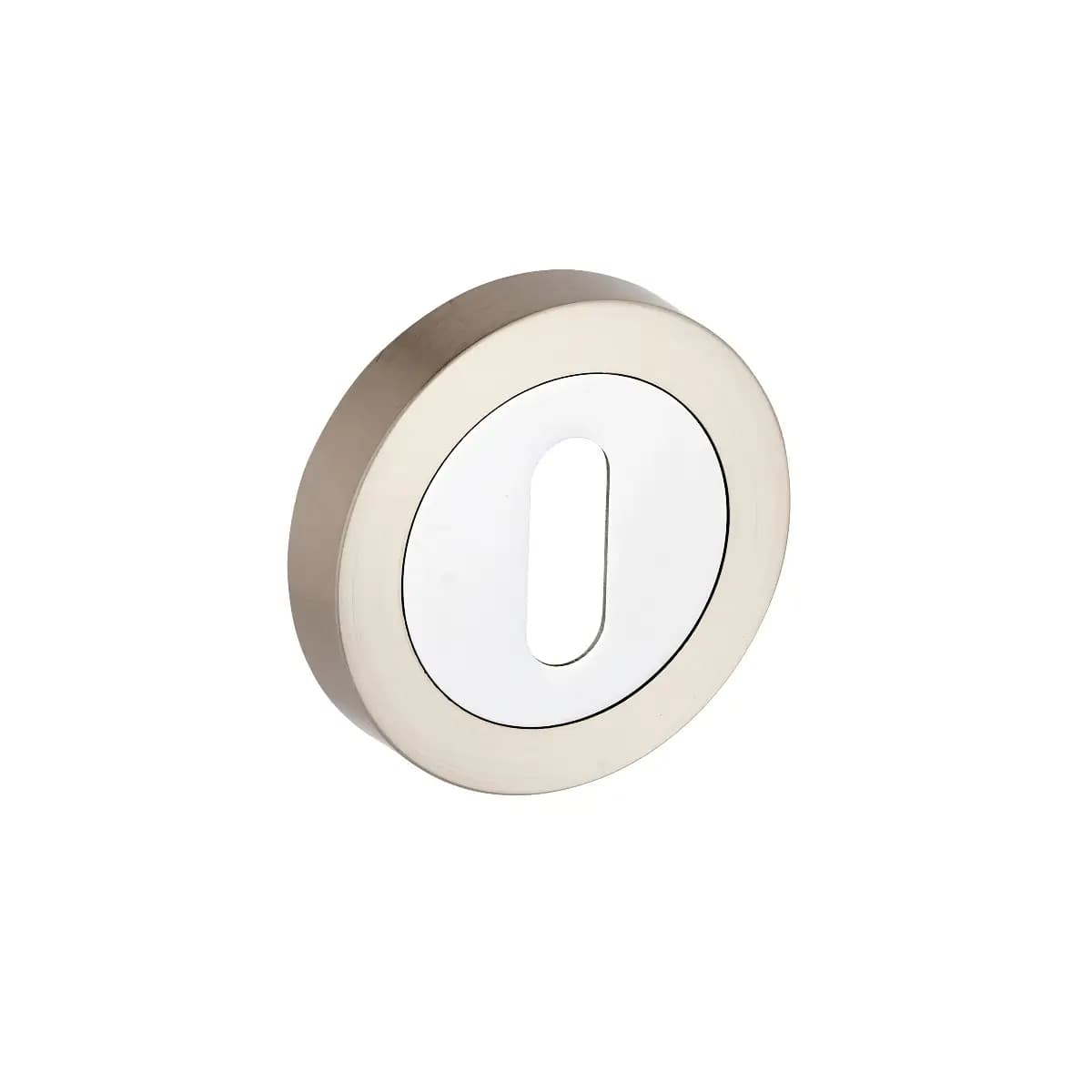 Escutcheon Keyhole - Dual Tone Nickel - 50mm - Designer Levers