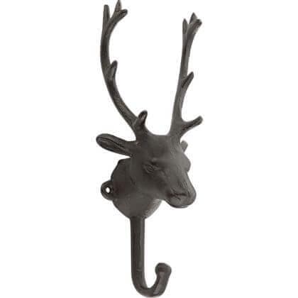 Stag/Deer Head Design Single Hook - Hats/Robes/Clothes - Wall/Door Mountable - Decohooks