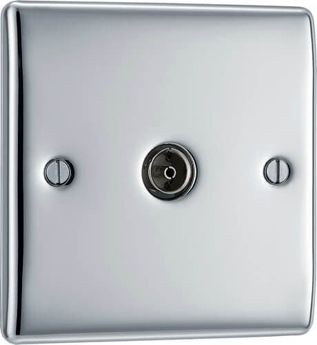 Screwless Flatplate Polished Chrome Single Switch 10Ax 2 Way FPC12-01