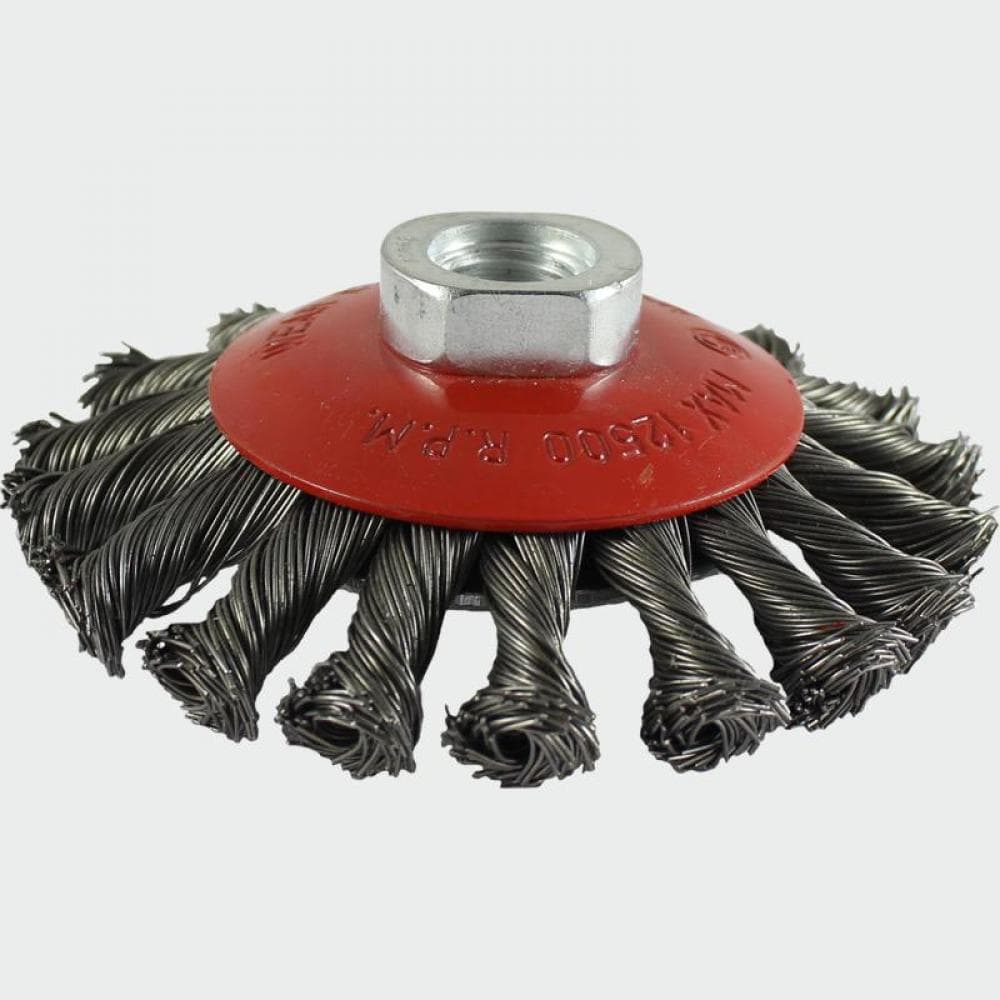 Timco 100TBT Angle Grinder Bevel Brush - Twisted Knot Steel Wire 100Mm Blister Pack 1