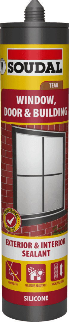 Soudal Window Door & Building Silicone Sealant Teak 290Ml 159306