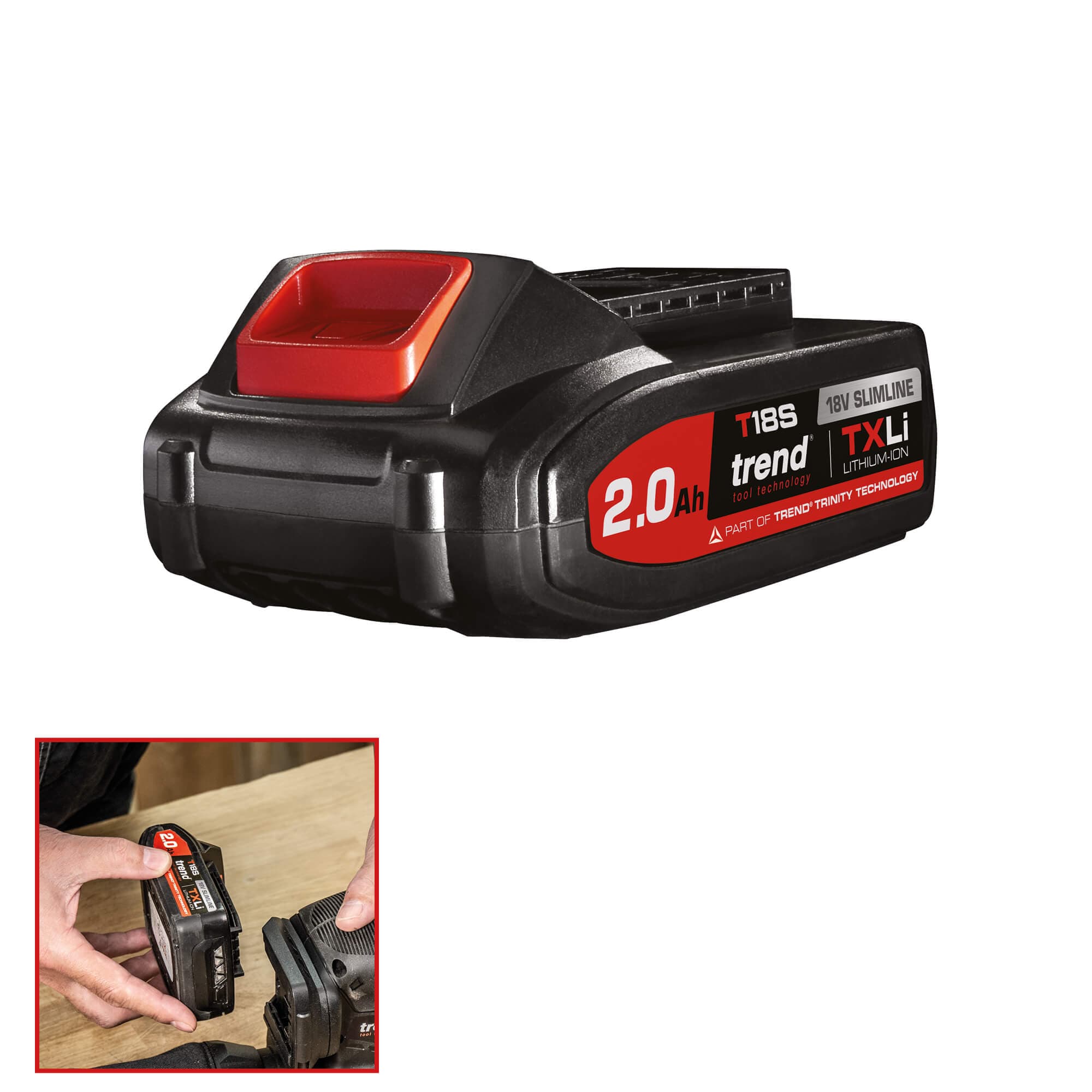 Trend T18S 18V 2Ah Txli Battery - Uk & Irl Sale Only Pk 1 T18S/BA2A
