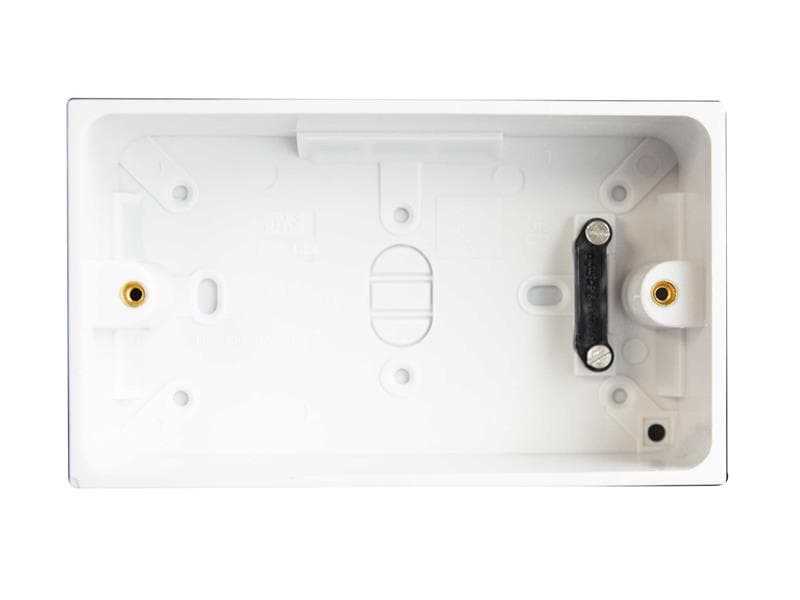 Dencon 8902NB Pattress Box With Earth 2-Gang 45Mm
