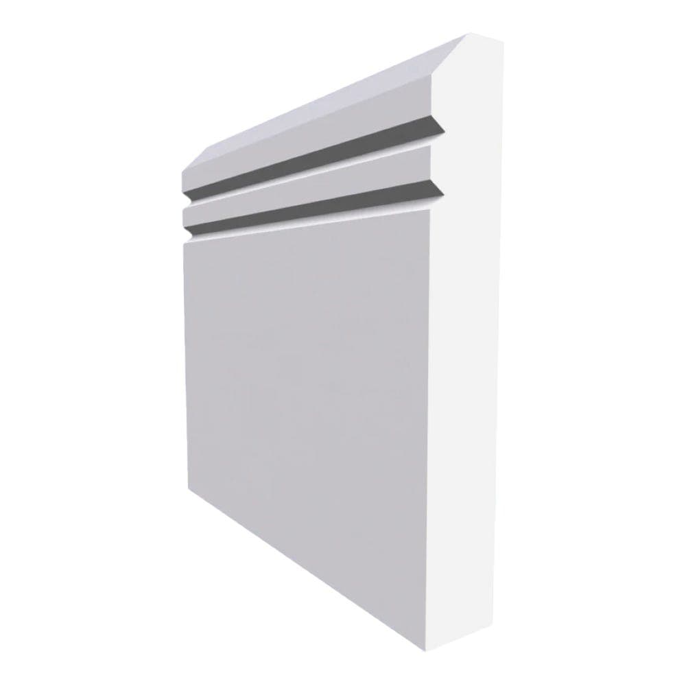 Edge V Grooved 2 MDF Skirting Board Unprimed 4200mm x 170mm x 18mm