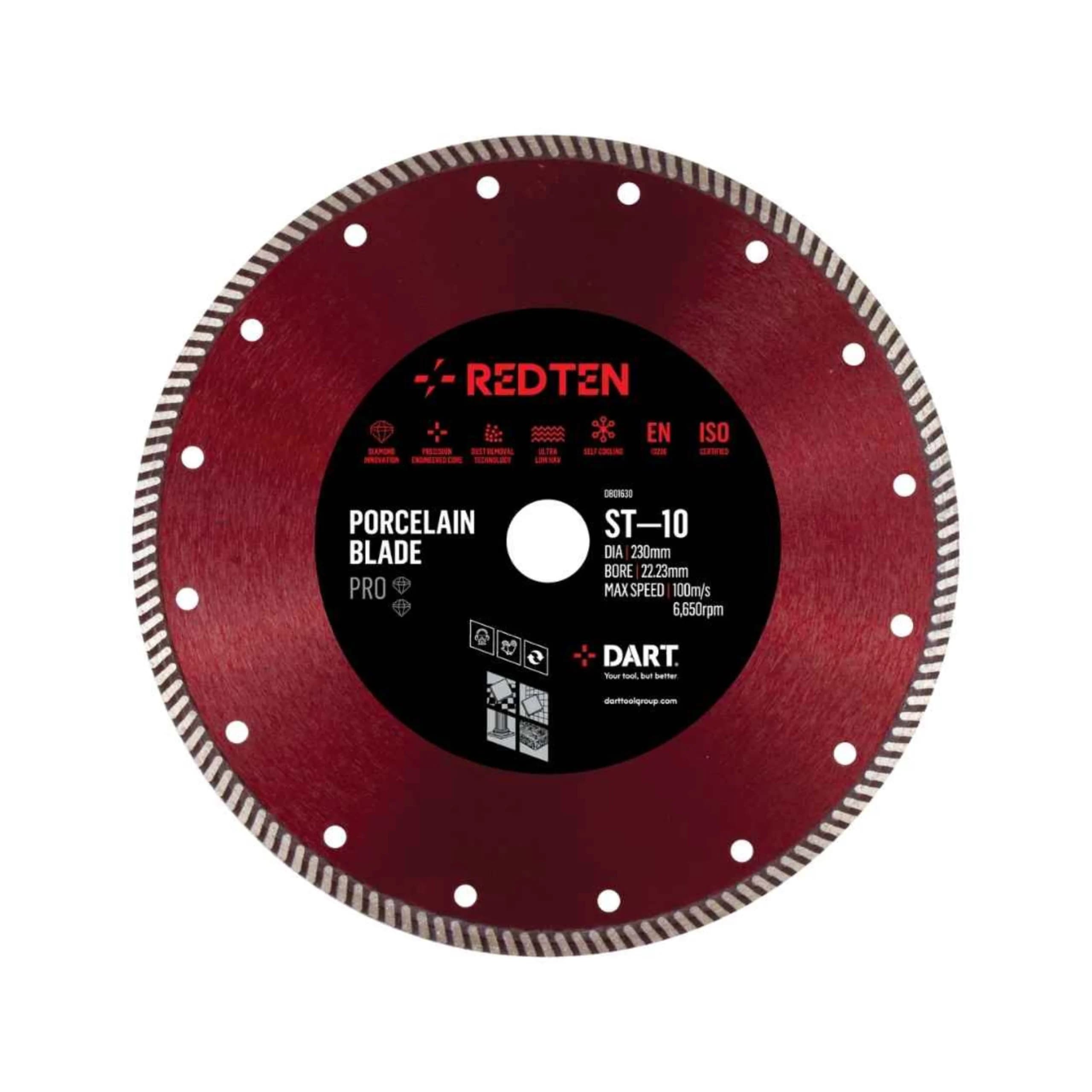 Dart Red Ten Pro ST-10 Tile Diamond Blade 300mm (D) x 22.23mm (B)