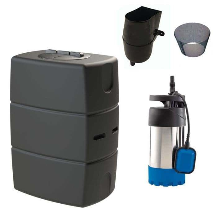 Enduramaxx 500L Above Ground Rainwater Harvesting System Black Original Organics