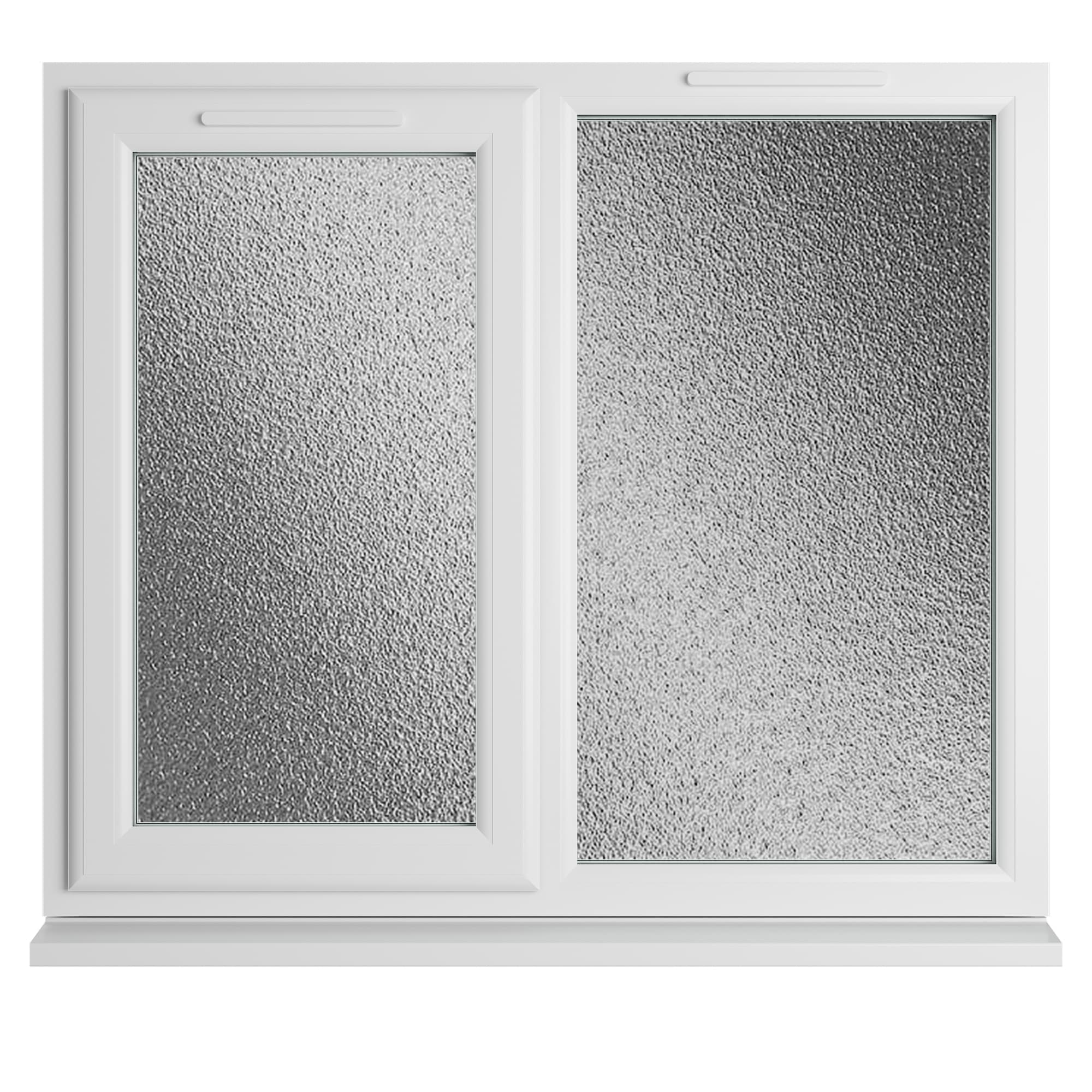Crystal Triple Glazed uPVC Window White Left Hung 1190mm x 965mm Obscure