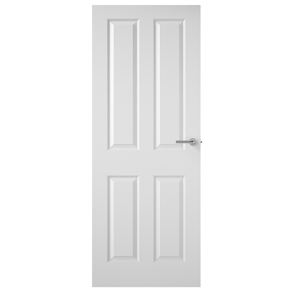 Travis Perkins 4-Panel Grained White Primed Door 1981 x 711 x 35mm
