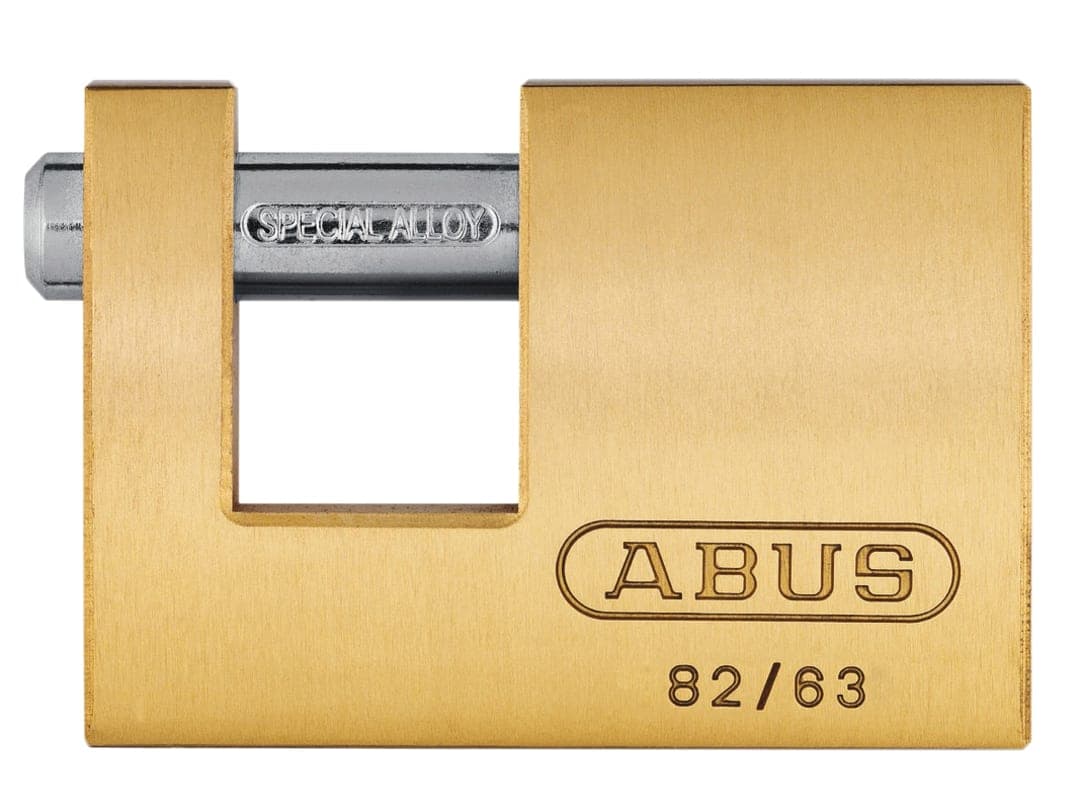 ABUS Mechanical 82/63mm Monoblock Brass Shutter Lock Keyed Alike 8501 10011571-01