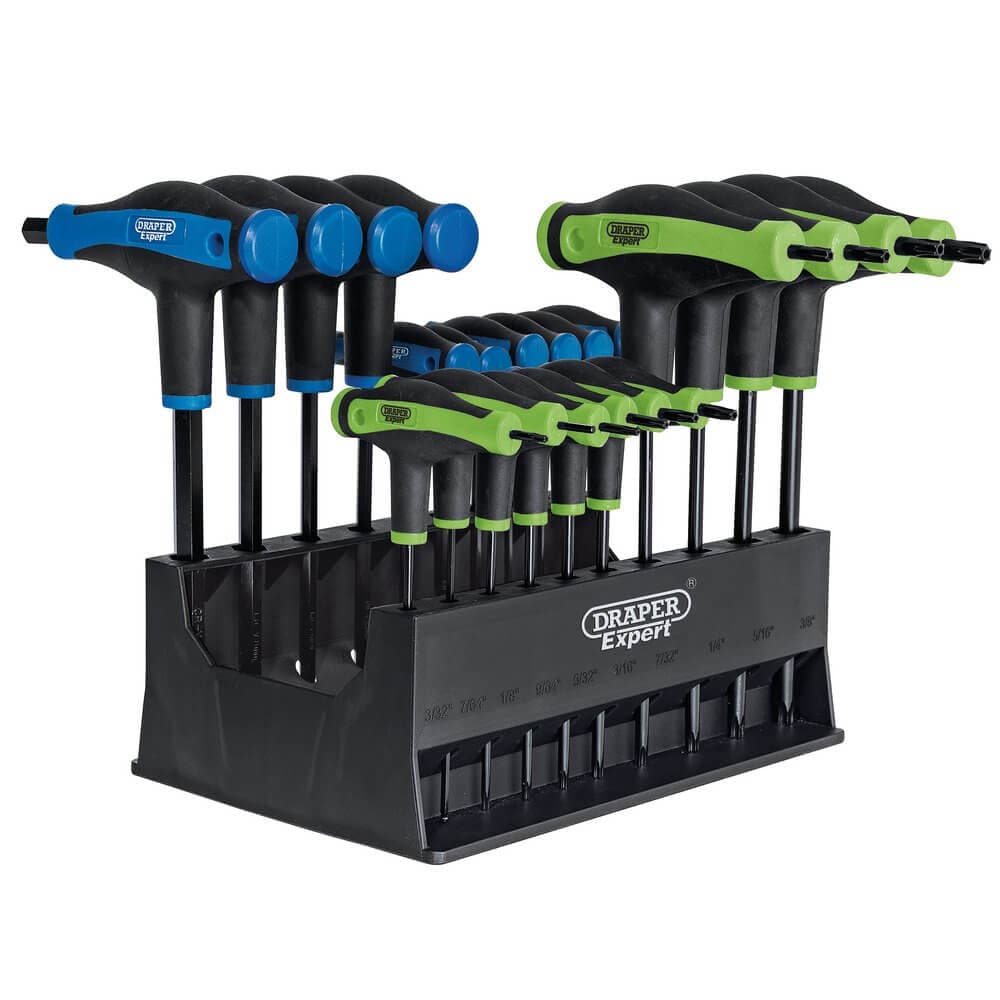 Draper Expert 70388 Tx-Star® & Hex Soft Grip Metric T-Handle Key Set (20 Piece) per set 1