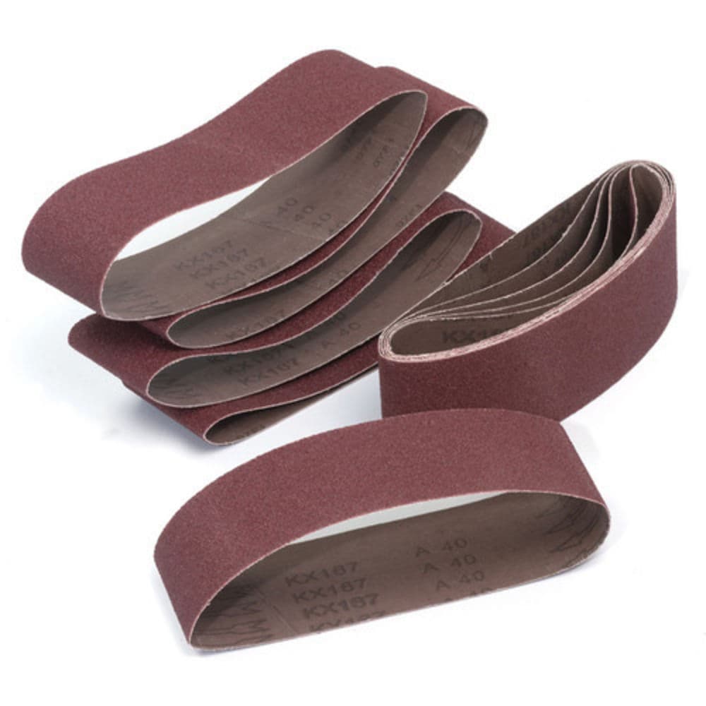 Clarke 6468040 40 Grit 76X533Mm Aluminium Oxide Sanding Belt (Pack Of 10)