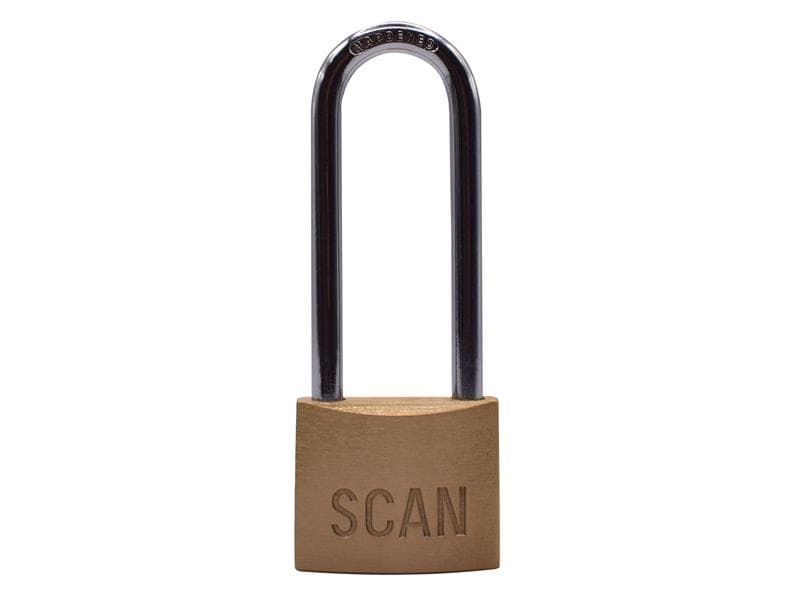 Scan BC0440L Brass Padlock 40Mm Long Shackle