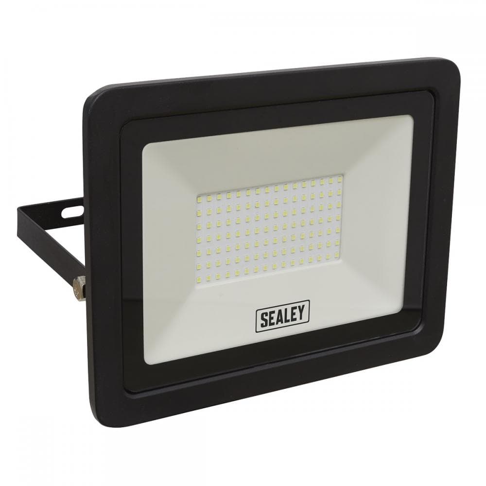Sealey LED115 Extra-Slim Floodlight With Wall Bracket 100W Smd Led
