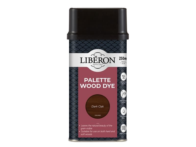 Liberon 014338 Palette Wood Dye Dark Oak 250Ml