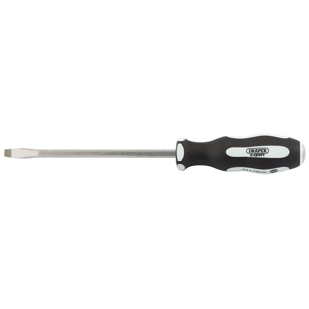 Draper Expert 35183 ftPound Thruft Plain Slot Soft Grip Screwdriver 6.5 X 150Mm each