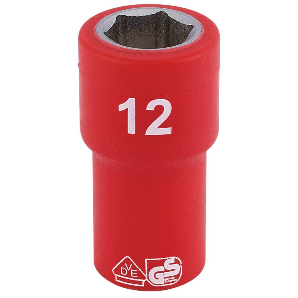 Draper Expert 31490 Fully Insulated Vde Socket 1/4in Sq. Dr. 12Mm each