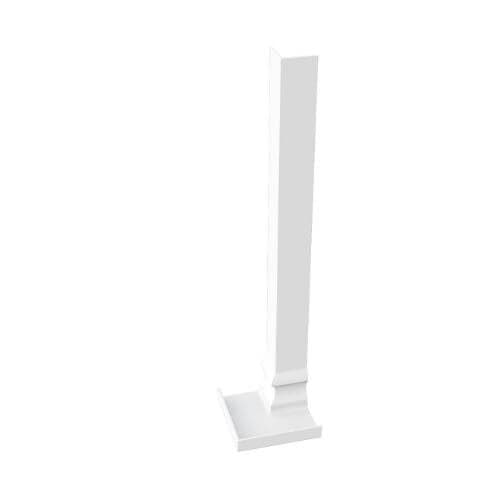 White Ogee Fascia Internal Corner - 300mm