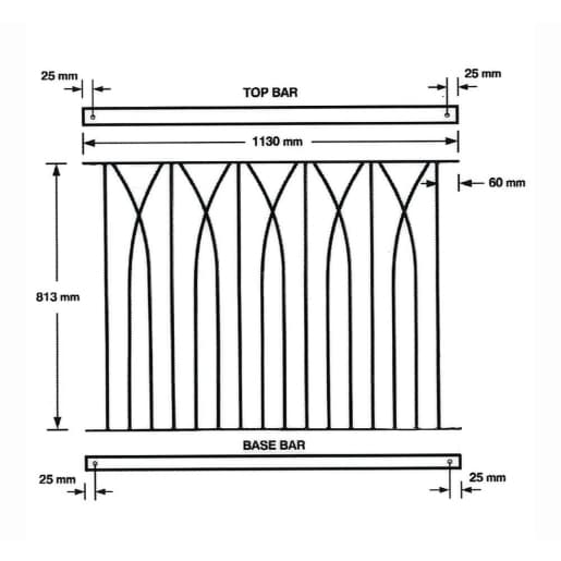 BIC Deco Decking Panel Black 1130mm x 770mm PK 1