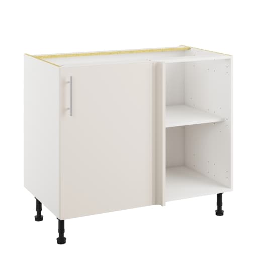 Essence Cashmere Grey MFC Highline Corner Base Unit With Fascia, 1000mm