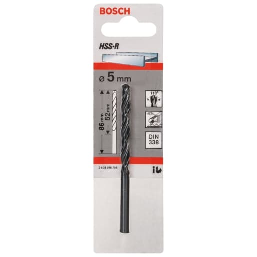 Bosch HSS-pointteq Drill 5 x 52 x 86mm 2608577165