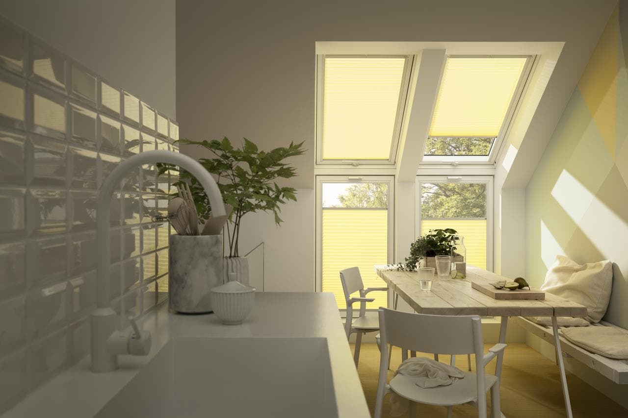 VELUX Pleated Blind White 1140 x 1180mm