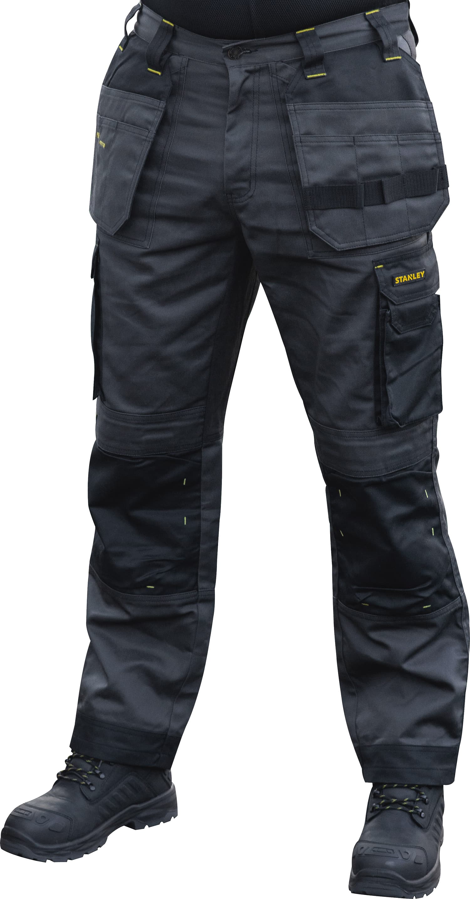 Stanley Austin Grey/Black Stretch Holster Pocket Trousers 36R