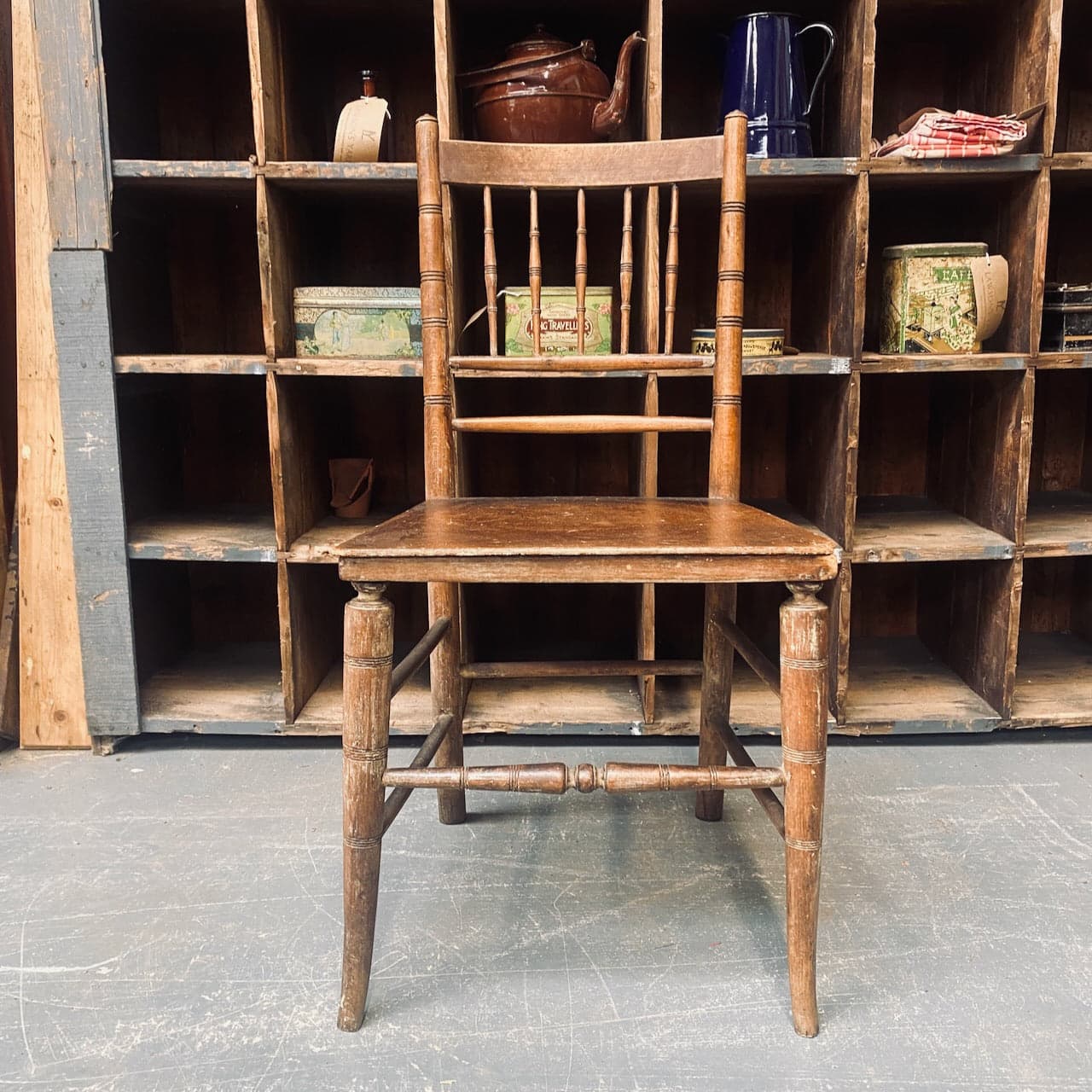 Antique Spindle Back Side Chair