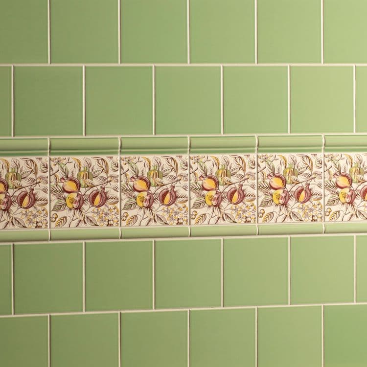 Original Style Artworks Pomegranate Continuous Pattern on County White