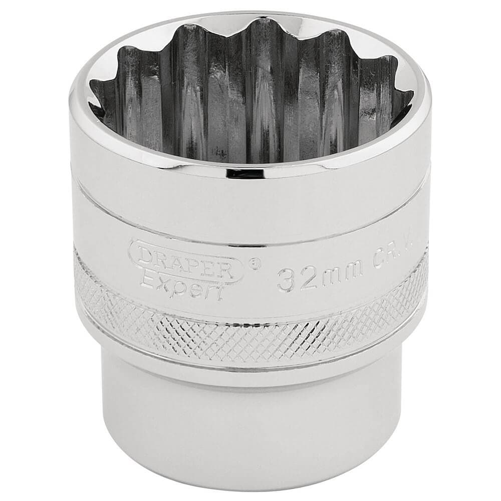 Draper Expert 33593 Hi-Torq® 12 Point Socket 1/2in Sq. Dr. 32Mm each
