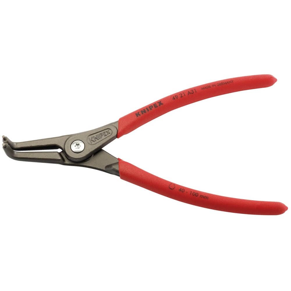 Knipex 75096 49 21 A31 90° External Straight Tip Circlip Pliers 40 - 100Mm Capacity 210Mm each