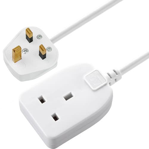 1 Skt 5M 13A Ext Lead White BOG5-MP