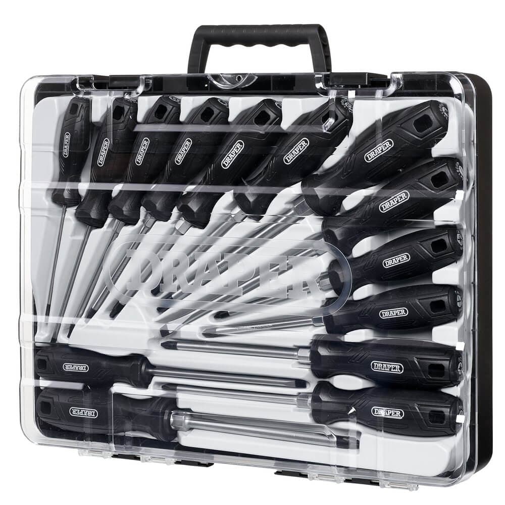 Draper Hard Grip Screwdriver Set With Draper Tx-Star® (14 Piece) Pk 1 13588