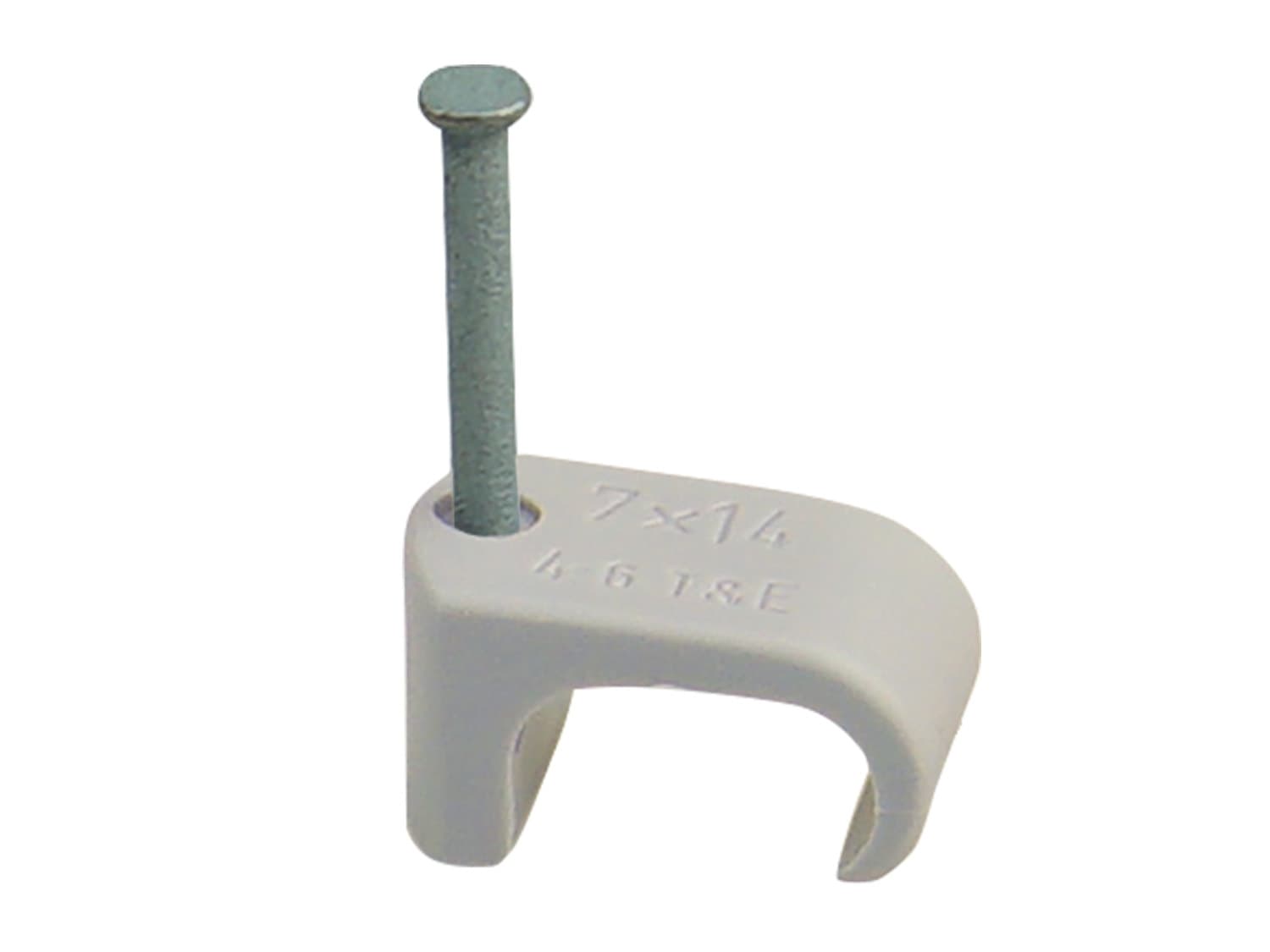 Tillex Cable Clips - Flat | 6X10Mm | Grey | Box 100 TIL110199